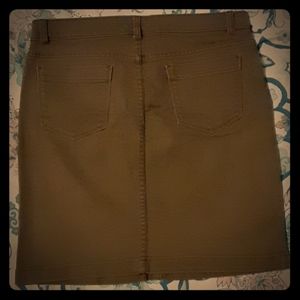 IZOD Olive Jean Skirt 10
